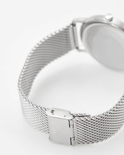 Emporio Armani Minimalist Quartz Blue Dial Silver Mesh Strap Watch For Men - AR11571