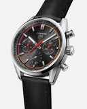 Tag Heuer Carrera Chronograph Black Dial Black Leather Strap Watch for Men - CBN201C.FC6542