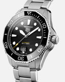 Tag Heuer Aquaracer Professional 300 Automatic Black Dial Silver Steel Strap Watch for Men - WBP201A.BA0632