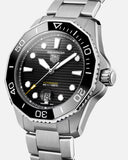 Tag Heuer Aquaracer Caliber 5 Black Dial Silver Steel Strap Watch for Men - WAY201A .BA0927