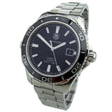 Tag Heuer Aquaracer Caliber 5 Automatic Black Dial Silver Steel Strap Watch for Men - WAK2110.BA0830