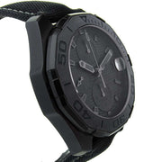 Tag Heuer Aquaracer Automatic Chronograph Special Edition Titanium Grey Dial Black Leather Strap Watch for Men - CAY218B.FC6370