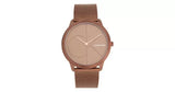 Calvin Klein Minimal Quartz Pink Gold Dial Pink Gold Mesh Bracelet Watch for Men - K3M11TFK