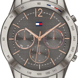 Tommy Hilfiger Haven Chronograph Quartz Grey Dial Grey Steel Strap Watch For Women - 1782196