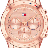 Tommy Hilfiger Haven Chronograph Quartz Rose Gold Dial Rose Gold Steel Strap Watch For Women - 1782197