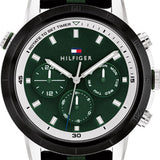 Tommy Hilfiger Troy Chronograph Green Dial Two Tone Nylon Strap Watch For Men - 1792107