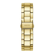 Guess Solar Chronograph Diamonds White Dial Gold Steel Strap Watch for Women - W1069L2