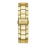 Guess Solar Chronograph Diamonds White Dial Gold Steel Strap Watch for Women - W1069L2