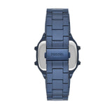 Fossil Retro Analog-Digital Black Dial Blue Steel Strap Watch for Men - FS5896