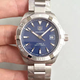 Jam Tangan Pria Tag Heuer Aquaracer Automatic Blue Dial Silver Steel Strap - WAY2112.BA0928