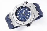 Audemars Piguet Royal Oak Offshore Diver Blue Dial Blue Rubber Strap Watch for Men - 15720ST.OO.A027CA.01