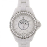 Chanel J12 Diamonds Quartz White Dial White Steel Strap Watch for Women - J12 H2572