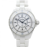 Chanel J12 Ceramic White Dial White Steel Strap Watch for Women - J12 H0968