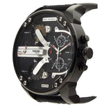 Diesel Mr. Daddy 2.0 Quartz Black Dial Black Nylon Strap Watch For Men - DZ7433