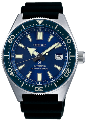 Seiko Prospex Analogue Automatic Diver Blue Dial Black Rubber Strap Watch For Men - SPB053J1