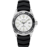 Seiko Shogun Prospex Titanium Divers Automatic White Dial Black Rubber Strap Watch For Men - SPB191J1