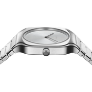 D1 Milano Square Silver Dial Silver Steel Strap Watch for Men - D1-SQBJ10