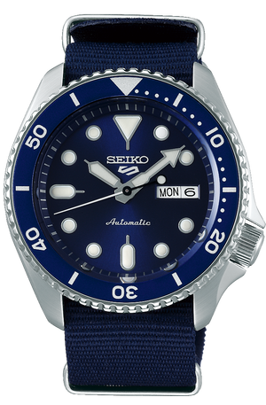 Seiko 5 Sports Automatic SKX Blue Dial Blue NATO Strap Watch For Men - SRPD51K2