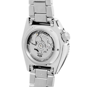 Seiko 5 Sports Automatic Day Date Black Dial Silver Steel Strap Watch for Men - SRPD55K1