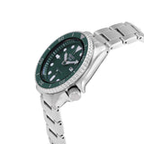 Seiko 5 Sports Automatic Green Dial Silver Steel Strap Watch For Men - SRPD61K1