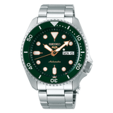 Seiko 5 Sports Automatic Analog Green Dial Silver Steel Strap Watch For Men - SRPD63K1