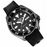 Seiko 5 Sport Automatic Black Dial Black Silicone Strap Watch For Men - SRPD65K3