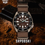 Seiko 5 Sport Automatic Brown Dial Brown Nylon Strap Watch For Men - SRPD85K1