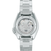 Seiko 5 Sports Double Hurricane Retro Orange Dial Silver Steel Strap Watch For Men - SRPK11K1