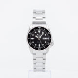 Seiko 5 Sports SKX Automatic Black Dial Silver Steel Strap Watch For Men - SRPK29K1