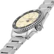 Seiko 5 Sports SKX Automatic Cream Dial Silver Steel Strap Watch For Men - SRPK31K1