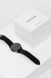 Calvin Klein City Quartz Black Dial Black Leather Strap Watch for Men - K2G2G4CX