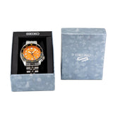 Seiko 5 Sports GMT Automatic Orange Dial Silver Steel Strap Watch For Men - SSK005K1