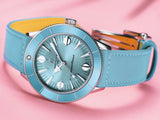 Breitling Superocean Heritage '57 Pastel Paradise Blue Dial Blue Leather Strap Watch for Women - A10340161C1X1