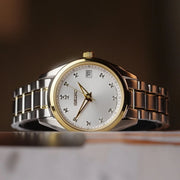 Seiko Diamond Silver Dial Two Tone Steel Strap Watch for Women - SUR582P1