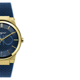 Salvatore Ferragamo Sapphire Blue Dial Blue Rubber Strap Watch for Men - SFHP00220