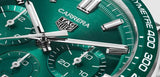 Tag Heuer Carrera Chronograph 44mm Green Dial Silver Steel Strap Watch for Men - CBN2A1N.BA0643