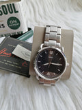 Fossil The Commuter Black Dial Silver Steel Strap Watch for Men - FS5391