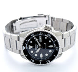 Seiko 5 Sports Automatic Day Date Black Dial Silver Steel Strap Watch for Men - SRPD55K1