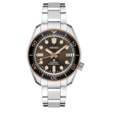 Seiko Prospex Sea Diver Automatic Brown Dial Silver Steel Strap Watch For Men - SPB240J1