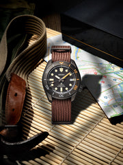 Seiko Prospex Black Series 1965 Limited Edition Black Dial Brown NATO Strap Watch For Men - SPB253J1