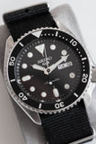 Seiko 5 Sports SKX Automatic Black Dial Black NATO Strap Watch For Men - SRPD55K3