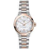 Tag Heuer Carrera Date Automatic Mother of Pearl Dial Two Tone Steel Strap Watch for Women - WBN2450.BD0569