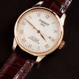 Tissot Le Locle Powermatic 80 Silver Dial Brown Leather Strap Jam Tangan Untuk Pria - T006.407.36.033.00