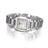 Tissot T Wave Diamonds Mother of Pearl Dial Silver Steel Strap Watch for Women - T02.1.285.74