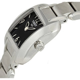 Tissot T Wave Black Dial Silver Steel Strap Watch for Women - T02.1.285.52