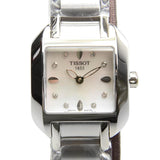 Tissot T Wave Diamonds Mother of Pearl Dial Silver Steel Strap Watch for Women - T02.1.285.74