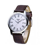 Tissot T Classic Dream White Dial Brown Leather Strap Watch for Men - T033.410.16.013.01