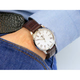 Tissot T Classic Dream White Dial Brown Leather Strap Watch for Men - T033.410.16.013.01