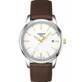 Tissot T Classic Dream White Dial Brown Leather Strap Watch for Men - T033.410.26.011.01