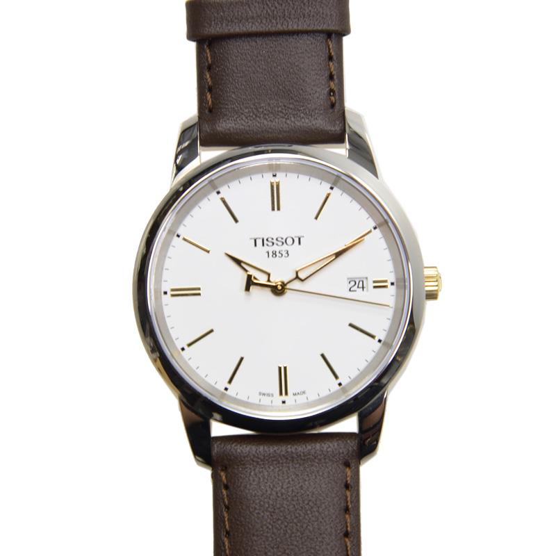 Tissot T Classic Dream White Dial Brown Leather Strap Watch for Men